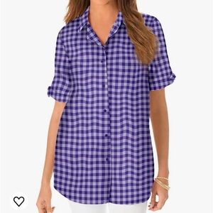 Roaman’s Plus Women’s New Lavender Top 32W